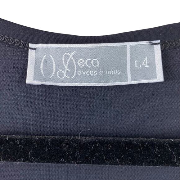 Deca Paris Tunic Dress Size M/L Black Mesh Art To Wear Modern - Picture 3 of 8